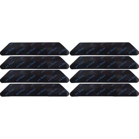 Alfombrillas antideslizantes, diseño antideslizante, fácil aplicación, 24 piezas (3 juegos), color negro. (1/2)