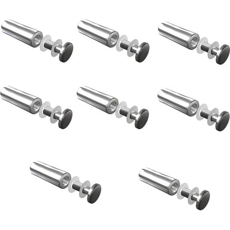 Entretoise de Verre, Entretoise Inox, Supports de Panneaux, Support Vis, Acier Inoxydable Vis 12x80 MM 8 Pièces (1/5)