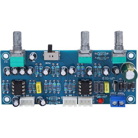 Carte de préamplification pour subwoofer 2.1 canaux avec filtre passe-bas et circuit imprimé (1/5)