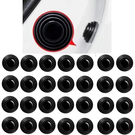 30PCS Autotür Stoßdämpfer Kissen Dichtung Dekoration Aufkleber Stoßdämpfende Dichtung Antikollisionsdichtung Autozubehör