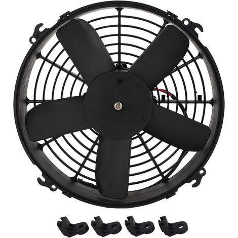 Ventilateur de refroidissement électrique à condensateur AC 330mm, 24V, 160W, ensemble de radiateur de climatisation à cinq pales pour bus et camions (1/5)