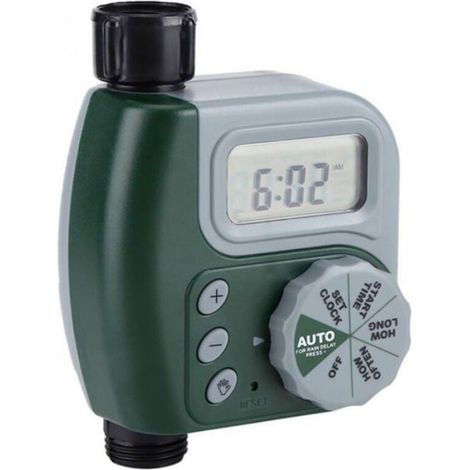 Programmateur Arrosage Automatique, Robinet Jardin Étanche LCD, Irrigation Parterres Fleurs Label (1/4)