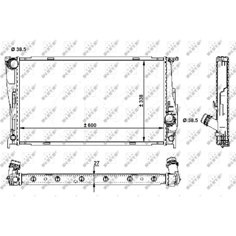 Radiateur, refroidissement du moteur NRF 59210 BMW 17117547059 7547059