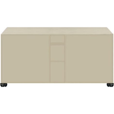 Rechteckige Gartenmöbel Abdeckung 87x87x77cm, Schutzhülle für Gartenmöbel, 420D Oxford Gewebe Winddicht Regenfest UV-Beständig Reißfest (Beige)
