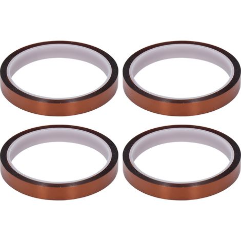 Lot de 4 rubans adhésifs antistatiques en polyimide résistant aux hautes températures, largeur 12 mm / 0,5 po (1/5)