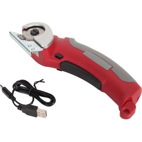 Kabellose elektrische Schere, achteckige Klinge, ergonomischer Griff, 2000 mAh, USB-Ladefunktion, Stoff- und Lederschneider (1/5)