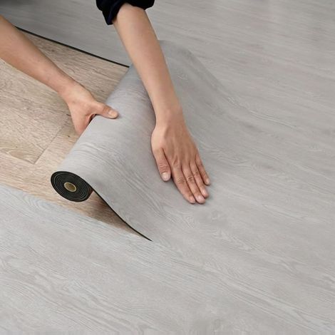 Revêtement de Sol en Vinyle Autocollant Effet Bois, 40x300CM en PVC épais Avec Couche D'aluminium Antibruit pour la Maison et le Bureau (300CM) (1/5)