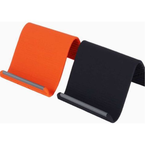 Supporto per tablet pieghevole in silicone in due pezzi, supporto da tavolo multi-angolo, adatto per cellulari e laptop, supporto a forma di V. (1/5)