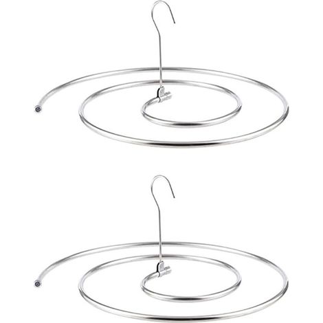 2 Sechoirs Linge Pliables Spirale Acier Inox 304 Gain de Place (1/5)