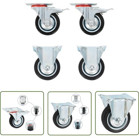 vidaXL Rollen 4 Stk. 75 mm (1/5)