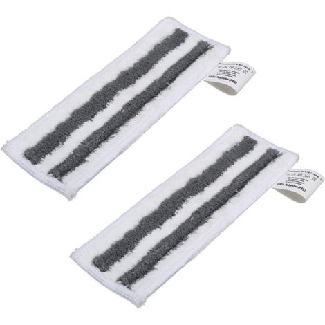 Accessoires nettoyeurLingette pour Nettoyeur Vapeur Karcher Easyfix SC2 SC3 SC4 SC5 Chiffons Serpillières Bonnettes en Microfibre pour Karcher Easyfix SC Série (rayure grise 2pcs) (1/4)