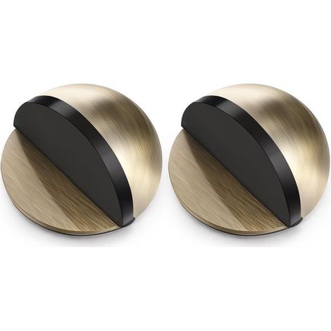 Selbstklebender Türstopper für den Boden – Oval – Edelstahl – Halbmondförmig – Schutz für Hartböden und Glastüren – Typ B (1/5)