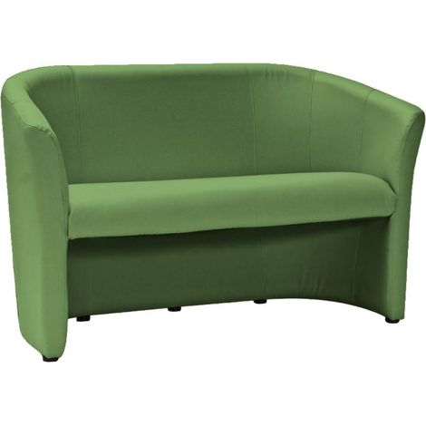 Canapé cabriolet vert 2 places en éco-cuir Tisso (1/2)