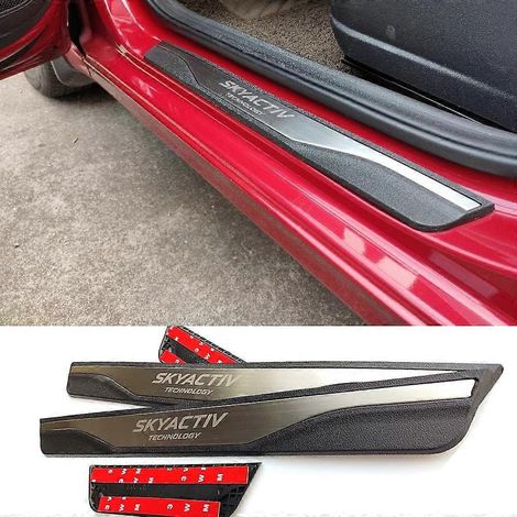 Accessoires automobiles Plaque de seuil de porte pour Mazda 3 6 CX-30 CX-5 Bande de seuil de porte 2022-2024 Protection ( ) (1/5)