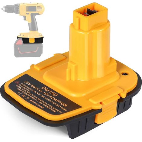 Adaptateur de batterie DM18D DCA1820 avec USB pour Dewalt 20 V/18 V pour Milwaukee M18 18 V Lithium Batterie DCB204 DCB205 (1/5)