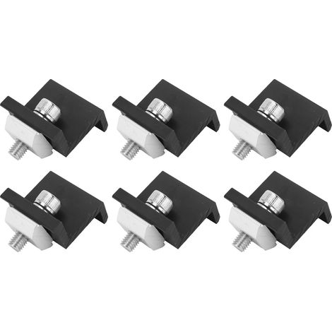 Lot de 12 Pinces d'Extrémité pour Panneaux Solaires PV en Alliage d'Aluminium, Support de Fixation Photovoltaïque en Z pour Ferme, 35mm / 1,38 pouce (1/5)