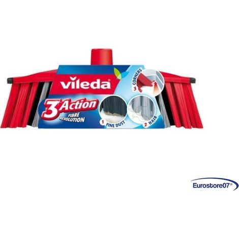 VILEDA SCOPA DOMESTICA 3 ACTION CON TRE SETOLE DIVERSE -- 6 PEZZI