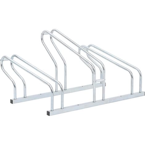 Bicycle Stand for 3 Bikes Floor Freestanding Galvanised Steel vidaXL