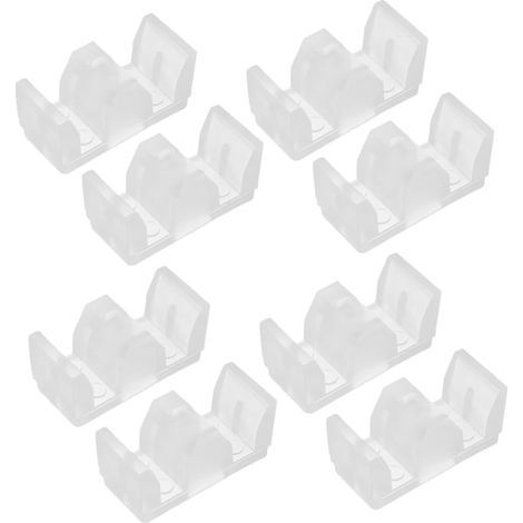 Butoir de porte coulissante, butée en caoutchouc pour poulie de porte de douche, accessoires de roulettes pour porte de douche, positionnement carré de la poulie pour une meilleure sécurité (8 pièces) (1/4)