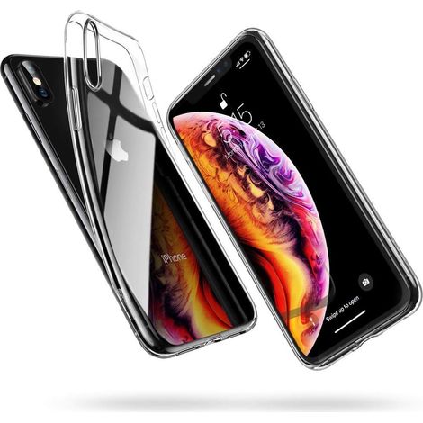 CUSTODIA POSTERIORE PER APPLE IPHONE XS/IPHONE X IN SILICONE TRASPARENTE (1/5)