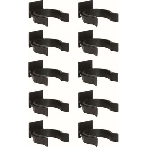 Lot de 10 clips de plinthe à tenon en plastique noir Ø 28mm – Fixation rapide pour plinthes standard – Installation sans outils (1/3)