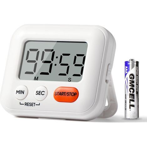 Blendura Minuteur Cuisine Minuteur Enfant, Time Timer avec Interrupteur d'alimentation, Adaptée à Diverses Occasions Telles que Cuisine, Pâtisserie, Sport, Examens, Jeux, etc, Livré avec une pile AAA (1/5)