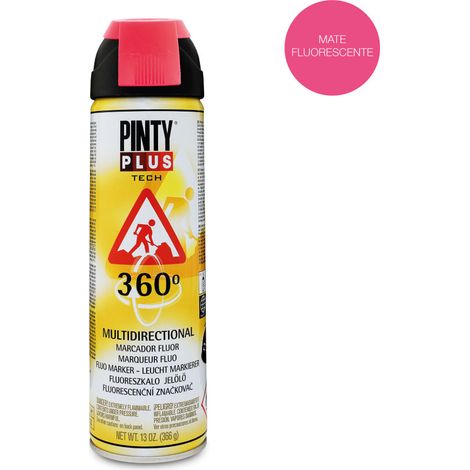 PINTURA EN SPRAY PINTYPLUS TECH 650cc MARCADOR 360 ROJO T107 (1/2)