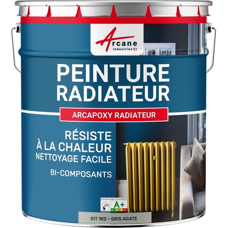 Peinture radiateur, fonte, acier, alu, chauffage, toutes couleurs, peinture radiateur - 1 kg (jusqu'à 5 m² en 2 couches) Gris Agate - RAL 7038 - ARCANE INDUSTRIES (1/4)