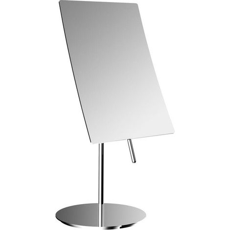 Miroir sur pied PURE carré. 132x148mm. 3-fois randlos chromé
