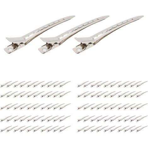 100pinces à cheveux professionnelles, clips coiffure sectionnage fixation solide, pour boucles et mèches, usage salon (1/5)