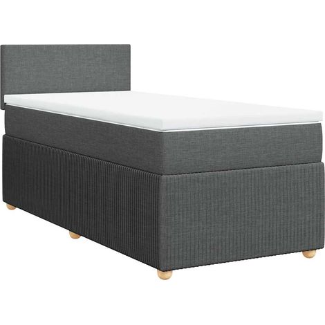 Maison Exclusive - Boxspringbett mit Matratze Dunkelgrau 100x200