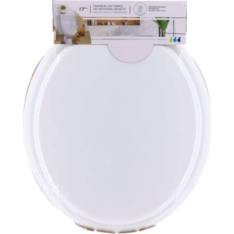 Wc-deckel mdf 17 zoll kunststoffbefestigungen - weiss - Tendance