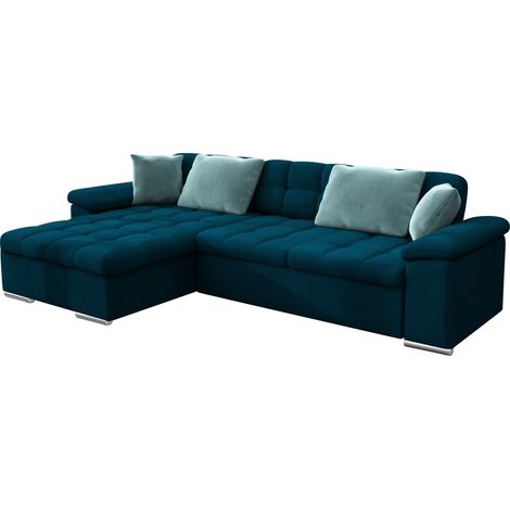 Canapé d'angle Comfivo Mica II, Venus Velvet 2911 + Prestige 2771, Disponible, 280x160x76cm, 0