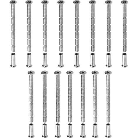 Vis de Poignée de Porte - M4 x 60 mm - Acier Inoxydable - Avec Manchons M4 x 16 mm - Pour Portes Tiroirs Armoires - Lot de 15 (1/5)