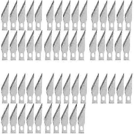 50 lames de rechange pour scalpel, lames antirouille, pour scalpel de précision, scalpel chirurgical, scalpel de modelage, 11 (1/5)