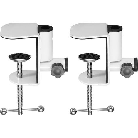 2 Pcs Support En Métal Pour Table Diamètre De Trou 2.6" Blanc (1/5)