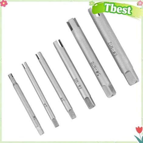 Tbest Extracteur de robinet Extracteur de tarauds à tête cassée en acier, ensemble bricolage autre Ensemble de 10 Paquet de 6 (1/5)