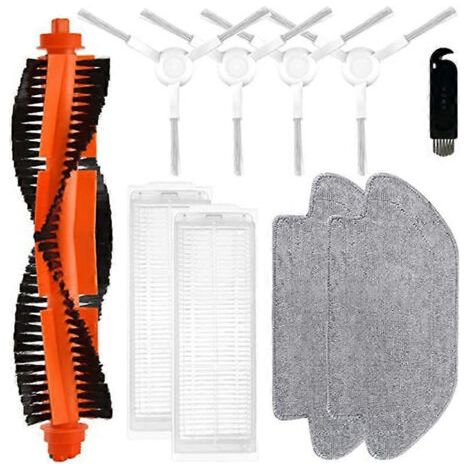 BARKBUSTERS Pièce de rechange pour aspirateur robot Xiaomi S12 / B106GL / S10 : brosse latérale principale, filtre HEPA, chiffon de nettoyage. (1/5)