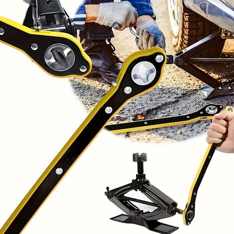 Clé à cliquet pour cric de voiture — Orientable à 360° et réglable, facile à monter et à démonter (1/5)