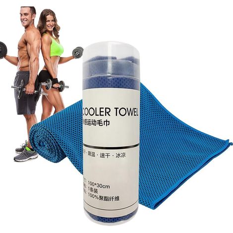 Kühlhandtücher für Sport, Eishandel Schnelles Trockensport -Camping -Handtuch Atmungsaktives Schweiß -Training, weiche Outdoor -Fitness -Accessoires für Fitness, Yoga (1/5)