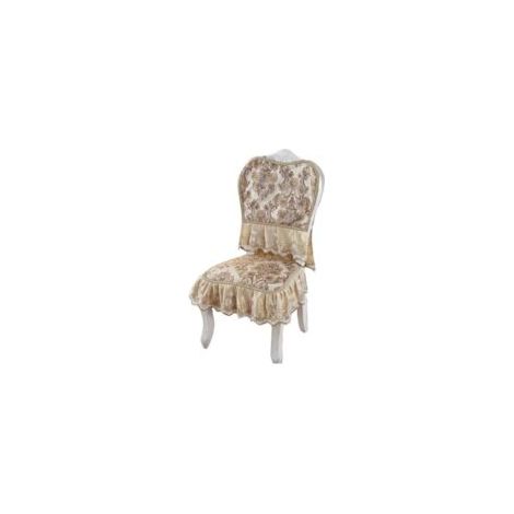 Coprisedia/cuscino in pizzo jacquard per hotel/ristoranti in stile europeo moderno e minimalista, taglia universale per tutte le stagioni, M 53 x 50 cm (dimensioni senza pizzo) - Crezuo