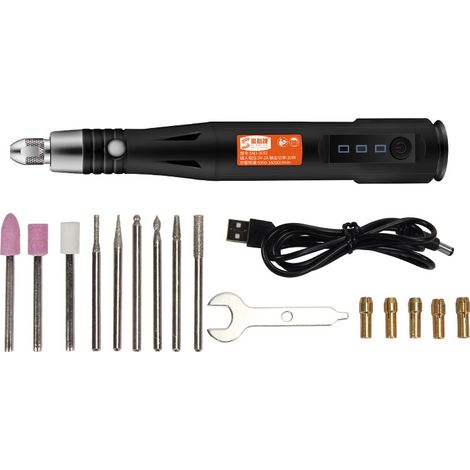1000pcs Micro stylo de gravure électrique, mini meuleuse électrique USB, outil de gravure sur bois, 5V (1/5)