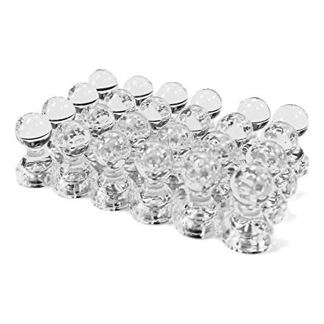 BEBUSINGOTO 24 pousses magnétiques transparentes - aimants parfaits pour réfrigérateur, calendrier, tableau blanc et cartes (1/5)