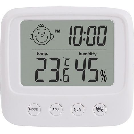 Capteur de température et humidité d'intérieur, écran LCD numérique, pratique, thermomètre, hygromètre, jauge, sans Contact (1/5)