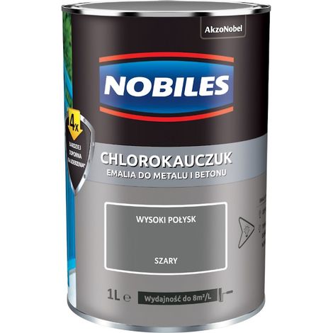 Nobiles grauer chlorierter Kautschuk-Emaille 0,9L - 5EMCH.SZA0.9
