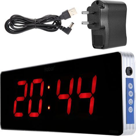 Digitale LED-Uhr, Wanduhr aus Aluminiumlegierung für Büro/Schlafzimmer (Stunde + Minute) (1/5)