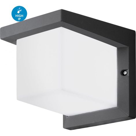 Applique Esterno Moderna Desella 1 Alluminio Grigio Policarbonato Bianco Led (1/5)