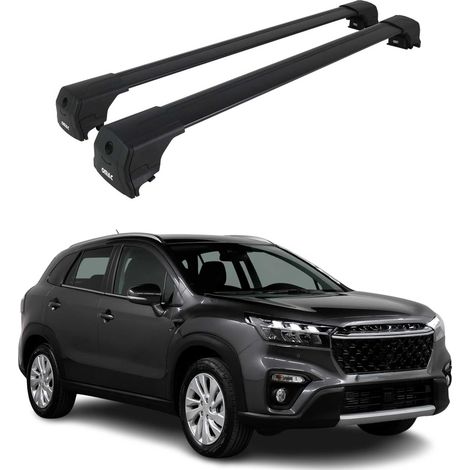 OMAC Barres de toit en aluminium pour Suzuki SX4 S-Cross III 2021-2026 – City Crash – ISO/PAS 11154:2006 – Antivol inclus – Charge max 75 kg – 2 barres Noir (1/5)