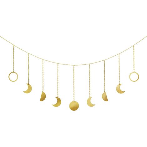 Pendentif Lune Métal - 120 x 30 cm - Décoration Murale Intérieure Extérieure - 1 Pièce (1/5)
