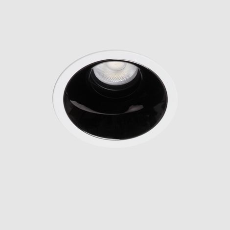 Downlight LED Rond Loop Coupe Ø 75mm 2700K - 3200K - 4000K Standard Noir 15 W Encastré (1/5)